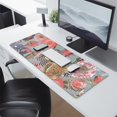 thumbnail image 2 of Long Mouse Pads for Desk,Pioneer Flower Floral Print Pattern Desk Mats on Top Of Desks, Desk Mouse Pad Extra Large with 3mm Non-Slip Base and Stitched Edge for Gaming,Office,Work,Home 31.5"x11.8", 2 of 6