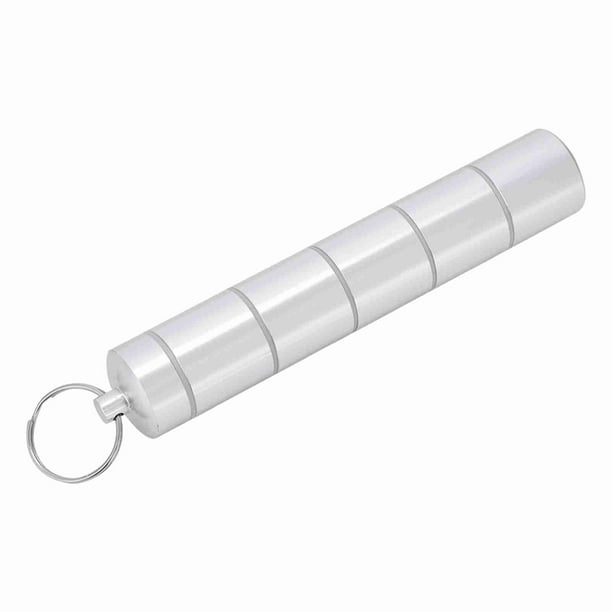 Pastillero Portátil, Mini Organizador Pastillero, Contenedor, Botella de Medicina Impermable, Soporte para Medicamentos Con Llavero para Acampar Al Aire Libre y Viajar