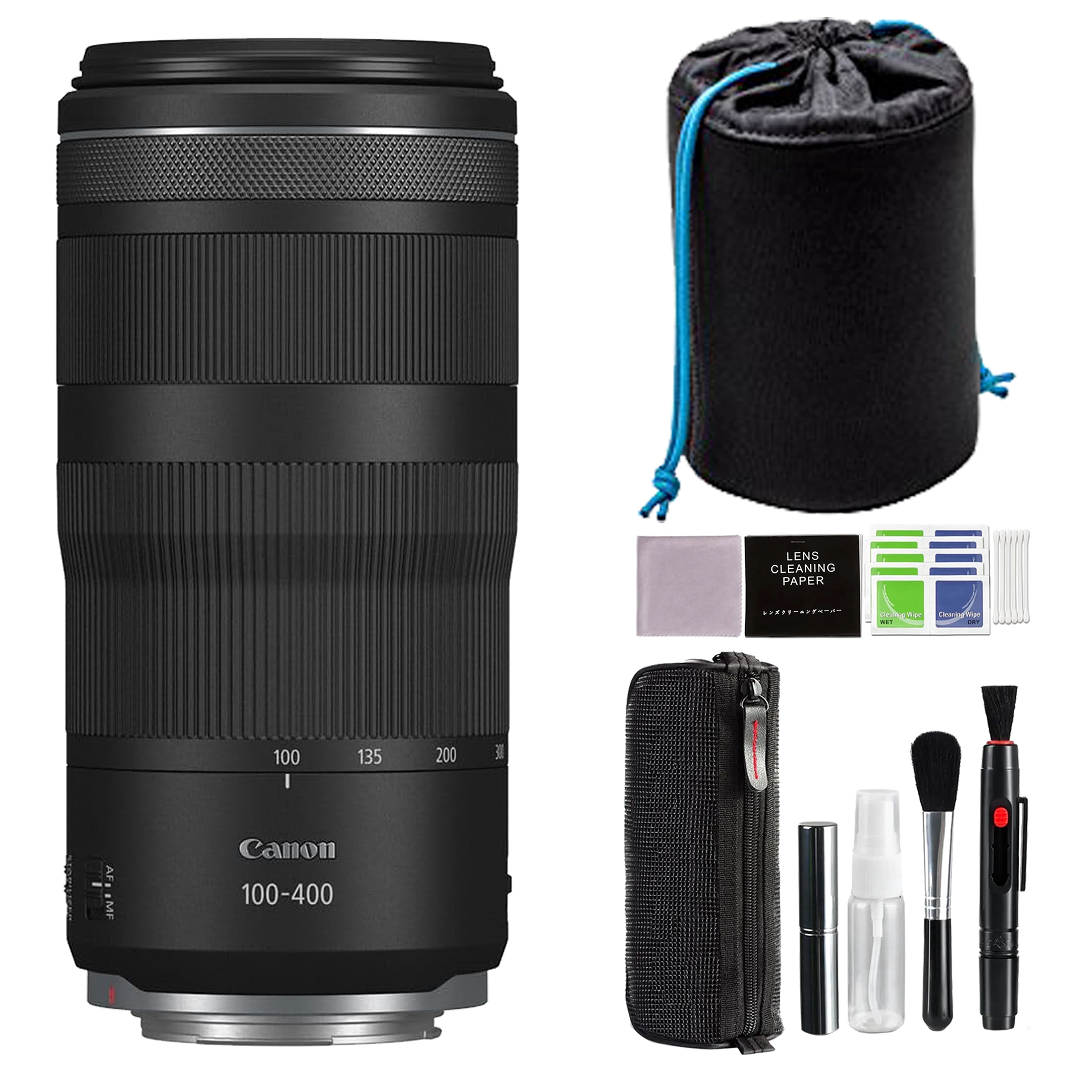 Canon RF 100-400mm f/5.6-8 IS USM Lens with Hood & Lens Cap, RF