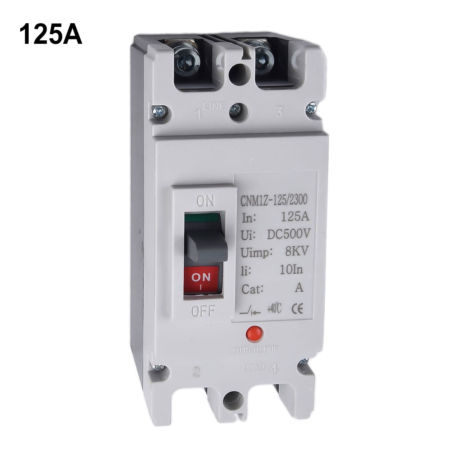 Dc 500V Circuit Breaker 100A 125A 160A Battery Protector Mccb Solar Pv Car Power Short Ciruit Cut Off Circuit Breaker