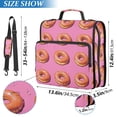 thumbnail image 2 of FORMRS Zipper Binder with Shoulder Strap 2-inch Ring 500 Sheet Capacity File Bag, Pink Doughnuts, 2 of 5