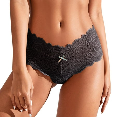 

Underwear Women Cotton Underwear for Women Mid Rise Full Briefs Stretchy Hipster Panties(L Black)