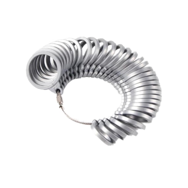 Herramienta de medición de tamaño de paquete de 32 - Medidores de metal Medición de tamaño de , herramientas de fabricación de joyas 灰色