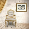 thumbnail image 3 of Medley, Elizabeth 18x13 Gold Ornate Wood Framed with Double Matting Museum Art Print Titled - Blue Map of the World, 3 of 4