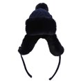 thumbnail image 4 of Tittly Winter Hats Beanie Cosy Beanie Hat Women Warm Faux Trapper Hat Fuzzy Ear Ski Snow Hats For Outdoors Skull Caps Hats for Women Black One Size, 4 of 4
