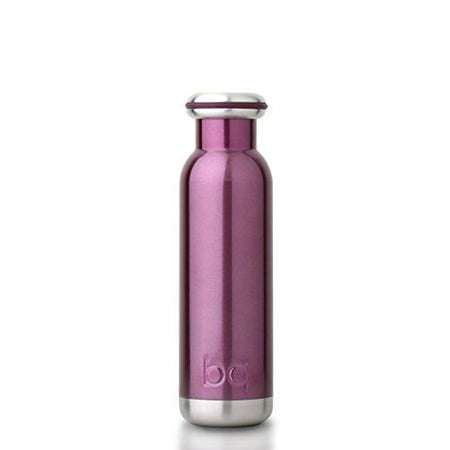 bq Vacuum Insulated 18/8 Stainless Steel BPA Free Leak proof Water Bottle & Thermos - Plum Purple, 450ml,