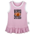 thumbnail image 1 of On Sundays We Watch Football With Daddy Funny Dresses For Baby, Newborn Babies Skirts, Infant Princess Dress, 0-24M Kids Graphic Clothes (Pink Sleeveless Dresses, 12-18 Months), 1 of 4