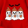 thumbnail image 6 of Taqqpue Kids Oversize Sweatshirt Halloween Bat Star Print Casual Loose Long Sleeve Fleece Lined Pullover Tops Fall Winter Warm Hoodie Tops for Toddler Kids Size 1-13, 6 of 6