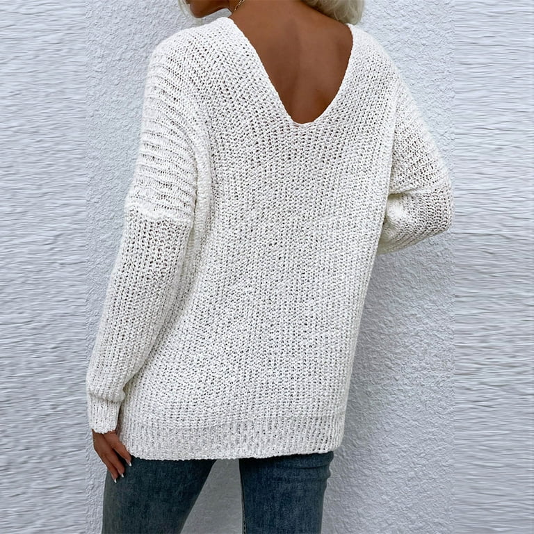 美品✨SOLID-SLEEVE PULLOVER ホワイト 38 enfold Amazon.com: HGps8w Collared Sweatshirt Womens Loose Crewneck