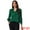 Green, variant on DARING DIVA Women's Satin Long Sleeve Work Business Button Down Shirt S Green