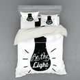 thumbnail image 2 of Ambesonne Saying Bedding Set 3 Pcs, Text on Home Appliance, Twin XL, Black White, 2 of 3