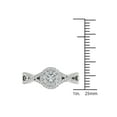 thumbnail image 4 of 1/2 Carat T.W. Diamond Criss-Cross Shank Halo Cluster 10kt White Gold Engagement Ring, 4 of 5