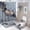 Marble 10, variant on Bath Curtains Shower Set, Marble Pattern Printed on Bathroom Shower Curtain and Rug Set, Great for Master Bath Beach House Modern Home, 72 x 72 inches