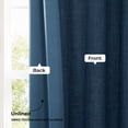 thumbnail image 4 of HPD Half Price Drapes Nightfall Navy Extra Wide Faux Linen Room Darkening Curtains for Bedroom & Living Room Curtains (1 Panel), Window Curtains 120 inches long, 100W X 120L, 4 of 10