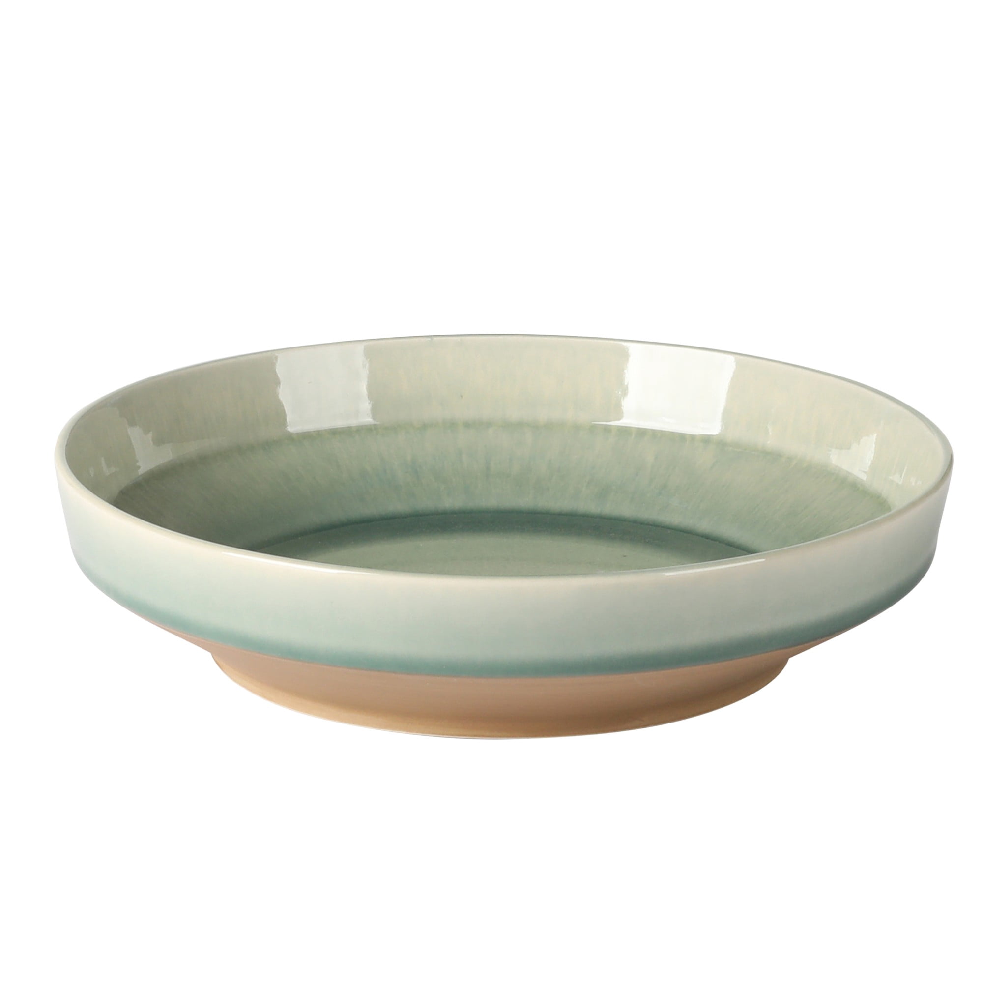 Gibson Elite Hailstone 16 Piece Stoneware Reactive Glaze (Service for 4) Ceramic Plates and Bowls Dinnerware Set - Tropical Green
