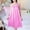 Pink, variant on Royisotas Silky Nightgowns for Women V-Neck Nightdress Blue Casual Sleeveless Juniors Night Gowns