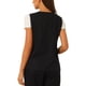 thumbnail image 3 of Chaleco sin mangas de lino para mujer INSPIRE CHIC con botones S Negro, 3 of 6