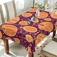 thumbnail image 4 of 54"x72" Thanksgiving Pumpkin Tablecloth, Waterproof Washable Polyester Square Table Cover, Durable Tablecloth for Kitchen Dining Table Party Decor, 4 of 7