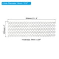 thumbnail image 2 of Uxcell 11.8"x4" 304 Stainless Steel Perforated Sheet, 0.32" Hole Metal Mesh Plate Screen Decorative Ventilation Meshes, 2 of 5