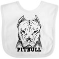 thumbnail image 3 of Inktastic Pitbull Sketch Portrait with Dog Breed Name Boys or Girls Baby Bib, 3 of 4