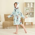 thumbnail image 4 of FORMRS Niños Bathrobe Unisex Hooded Robe Soft Plush Pajamas Sleepwear, Size 2-3T, Ice Play, 4 of 7