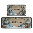 thumbnail image 2 of Set Of 2 Christmas Kitchen Rugs Christmas Snowflake Gnomes Short Kitchen Rugs and Mats Non Skid Kitchen Rugs and Matsfor Cook Home Decor (47x17+30x17 Inches), 2 of 7