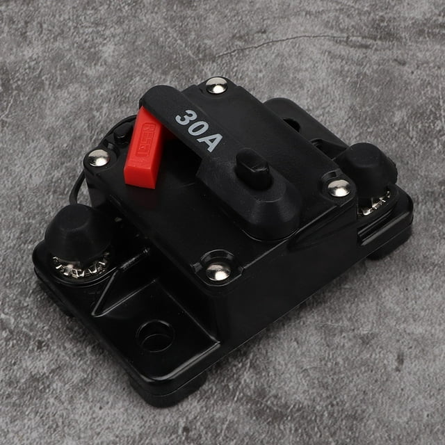12V 30a / 40a / 60a Disjoncteur, Utilisé dans la Protection des Systèmes Audio et Vidéo de Voiture, Facile à Installer, Bras de Réinitialisation Manuelle, Réinitialisation des Boutons, Boîtier Étanche pour la Durabilité
