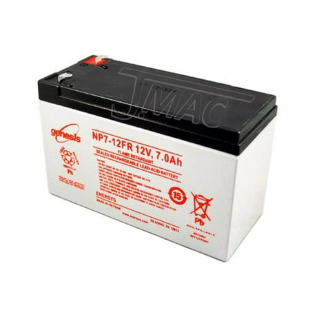Genesis Np7 12fr 12 Volt 7 Amp Hour Sealed Lead Acid Battery With Genesis Np7 12fr 12 Volt 7 Amp Hour Sealed Lead Acid Battery With 187 Fast On Connector Flame Ant Case