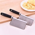 thumbnail image 6 of Potato Wavy Edged Cutting Tool Stainless Steel Kitchen Gadget, Vegetable Fruit Cutter With Wavy Blades For Uniform Fries Slicing, Multi-Purpose Kitchen Tool For Wavy Potatoes, 6 of 6