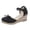 Black, variant on Sandals for Women Dressy Summer Ankle Strap Closed Toe Wedge Dressy Platform Slip on Espadrilles Bow Casual Shoes Beige Size 7.5