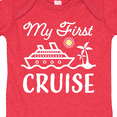 thumbnail image 3 of Inktastic My First Cruise with Cruise Ship and Palm Trees Boys or Girls Baby Bodysuit, 3 of 4