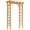 Orange, variant on Fir Wood Garden Bridge Arc Walkway with Side Railings for Backyards, Gardens, and Streams, Stained Wood, 60 x 26.5 x 19, Brown