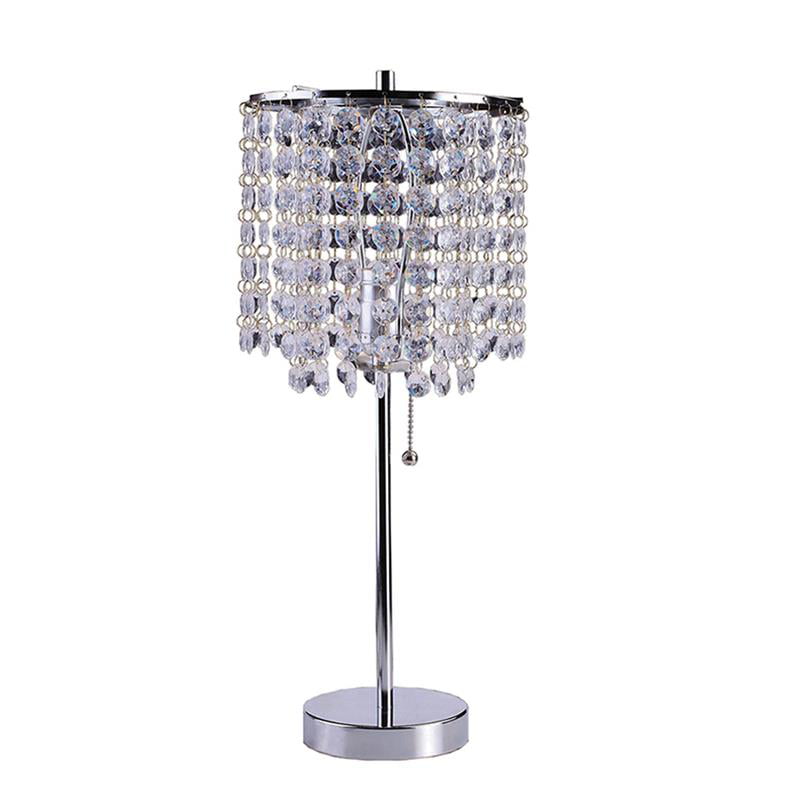 20 25 Deco Glam Clear Crystal Table, Singer Black Metal Led Uplight Accent Table Lamps