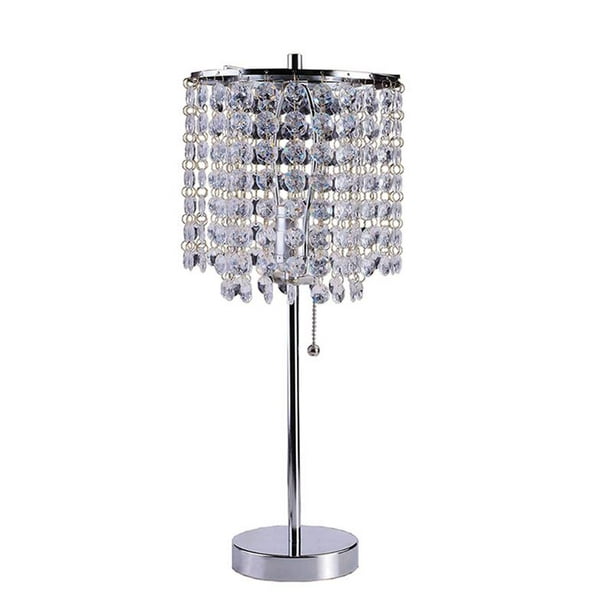 20 25 Deco Glam Clear Crystal Table, Desk Lamp Chandelier Crystal Clear