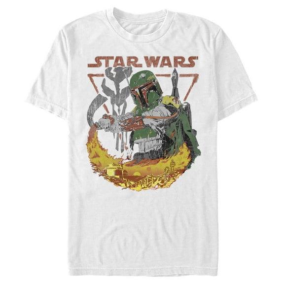Men's Star Wars Boba Fett Tatooine Graphic Tee White Small