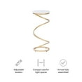 thumbnail image 6 of Bowery Hill Round Modern Metal & Marble Drink Table w/ Spiral Base in Gold/White, 6 of 10
