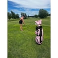 thumbnail image 6 of Women’s Golf Cart Bag – Taboo Fashions Resort Collection Lightweight 14-Way Ladies Bag with Cooler, Rain Hood, 7 Zippered Pockets, Tee Holder & More (Pink Mandala), 6 of 9