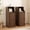 Style 4-Walnut, variant on Narrow Nightstand Set of 2, Small 2 Drawer Nightstand, Skinny Vintage End Table, Mid Century Modern Night Stand for Living Room, Bedroom, Walnut