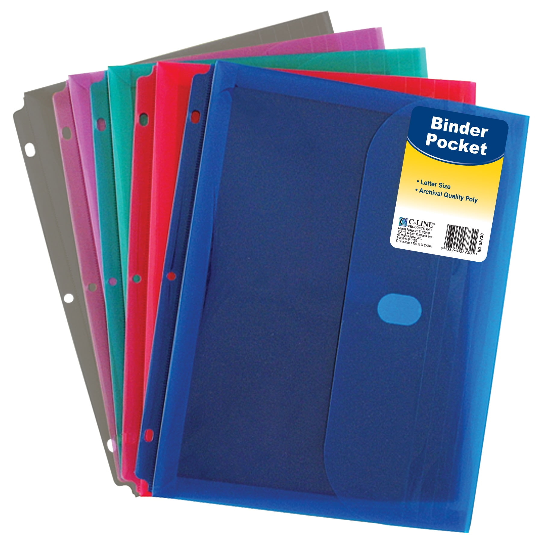 Binder Pocket, Side Loading (Color May Vary) (Set of 24 Pockets