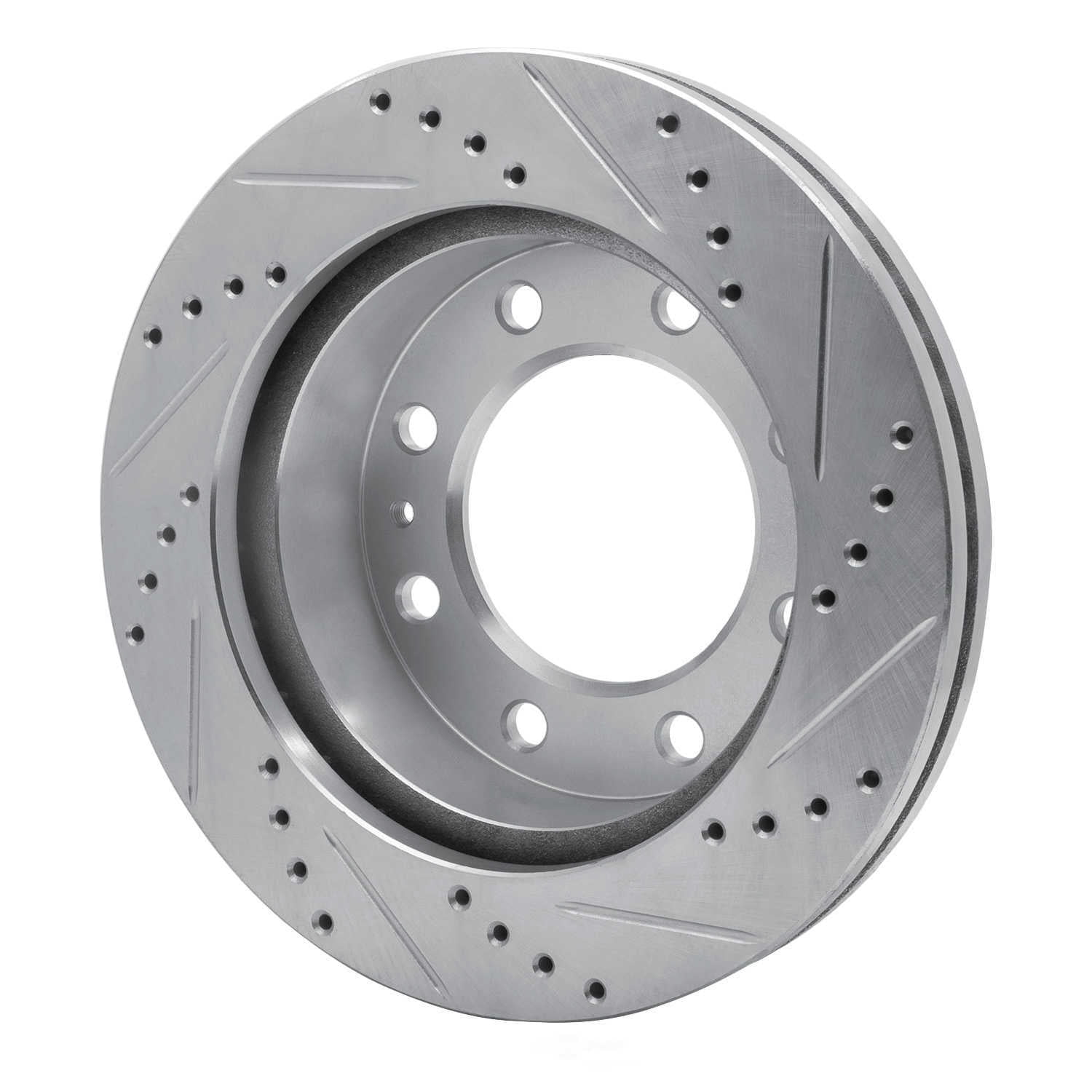 Dynamic Friction Company 631-54096L DFC Brake Rotor - Drilled And Slotted - Silver
