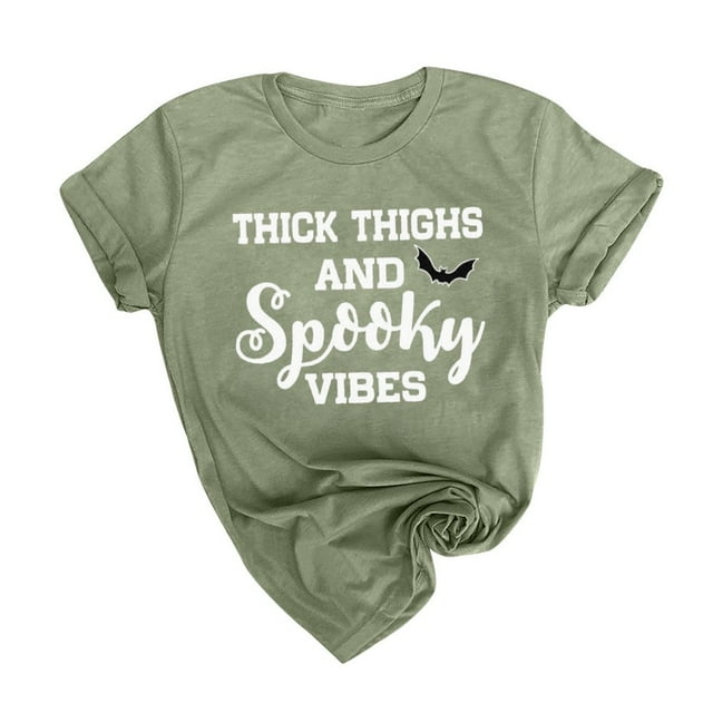 EIMELI Femmes Décontracté Halloween Chemises d'Impression Manches Courtes Tee Tops Tunique Blouse EAN13