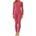 thumbnail image 4 of Tweang Thermal Pajamas for Women Womens Long Johns Thermal Sets Womens Thermal Underwear Sets Underwear Set Long Sleeve Women Thermal Underwear Set Hot Pink L-4XL, 4 of 5