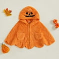 thumbnail image 2 of Gubotare Baby Fleece Baby Halloween Cloak Cape Toddler Fleece Baby Halloween Cloak Cape Boys Cloak Cape Winter Outerwear Coats for Boys Girls Size 1T 2T (Orange,1-2 Years), 2 of 6