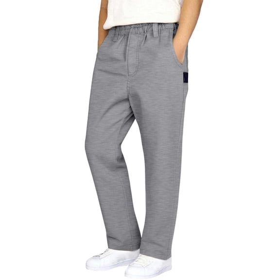 HAYIMI Toddler Pants Classic British Khaki School Pants For Boys Straight Leg Dress Chino Trousers Kids Casual Formal Academic Style Stylish Solid Color Daily Slacks