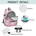 thumbnail image 4 of Kawaii Cat and Tea Pink Pattern Cute School Backpack with Padded Back and Adjustable Shoulder Straps 13.4"x11"x4.7", 4 of 5