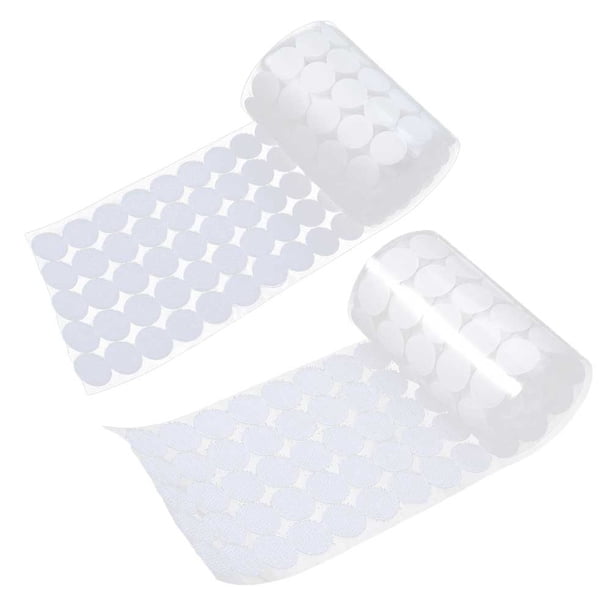 GOOHOCHY 900 cintas adhesivas redondas de 10 mm de diámetro con velcro, autoadhesivas, de color blanco