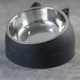 thumbnail image 3 of Comedero para mascotas de acero inoxidable, desmontable, antideslizante, con forma de dibujos animados, para perros y gatos, con forma de gato negro., 3 of 3