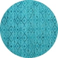 thumbnail image 1 of Ahgly Company Indoor Round Abstract Light Blue Modern Area Rugs, 5' Round, 1 of 4