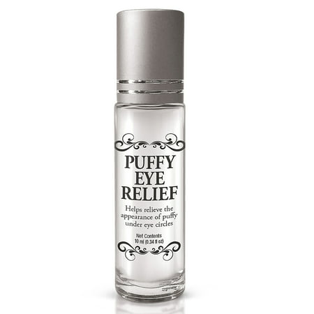 Puffy Eye Treatment Relief Roll-on Formula Cools Skin Reduces Under Eye Bags, 10 ml. - Made in USA  - Made in the