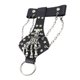 thumbnail image 3 of FELTECHELECTR Pulsera de cuero estilo punk con remaches y calavera, con anillo para cinco dedos, estilo esqueleto exagerado., 3 of 6